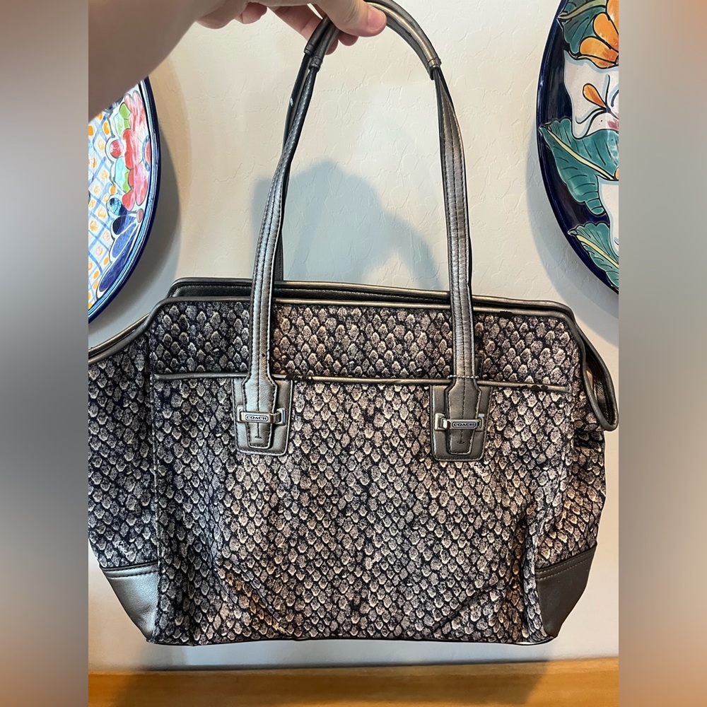 Coach Soho Black and Gray Women's Handbag